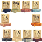 Varina Men's Variety Bar Soap packshot shows natural ingredients for gentle cleansing.