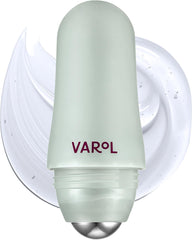 VAROL Ice Roll Serum face-application with cooling roller for depuff and hydration.