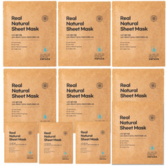Varuza Real Natural Sheet Mask blue ampoule packaging signals premium hydration readiness.