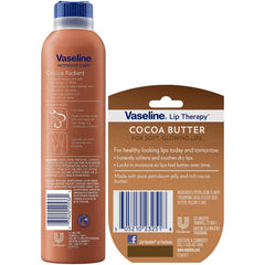 Vaseline Cocoa Radiant Spray Mist Application showing fast drying.