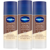 Vaseline Cocoa Shimmer Jelly Stick packaging shown as travel-friendly moisturizer