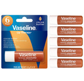 Vaseline Lip Therapy Cocoa Butter close-up showing rich hydration for dry lips