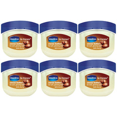 Vaseline Lip Therapy Cocoa Butter pack shows portable minis for on the go lip care.