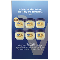 Vaseline Lip Therapy Creme Brulee applying on lips for smoothing effect