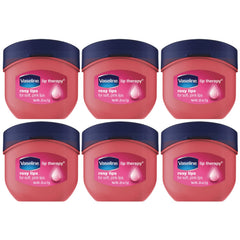 Vaseline Lip Therapy Rosy Lips mini jar close-up for hydrating lips.