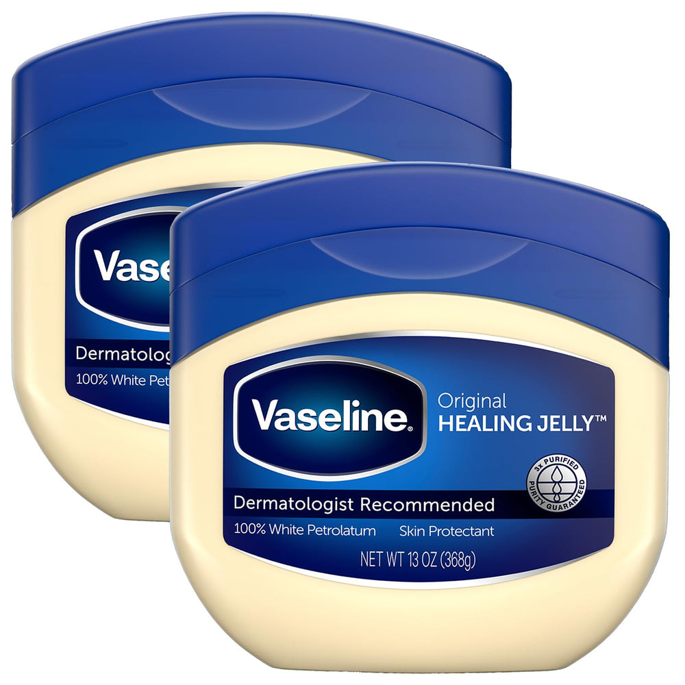Vaseline Petroleum Jelly value-pack front label highlighting trusted skin protection.