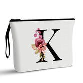 Vavabox A-Z personalized makeup bag front view with bright initial print for a thoughtful gift