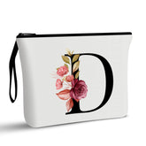 Vavabox A-Z personalized makeup bag front view showcasing customizable initial