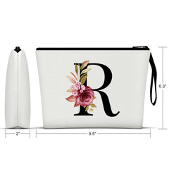 Vavabox A-Z makeup bag initial letter print showcasing durable waterproof print