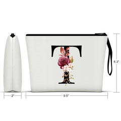 Vavabox A-Z makeup bag shows initial letter print with heart design for a personal gift.