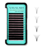 VAVALASH Easy Fan Lashes with D curl 0.07, 8-15mm for quick fan creation.