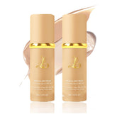 VBEYD 4-in-1 color-changing foundation bottle closeup shows shade-matching and hydration.