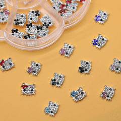 VCEOW 3D cat glitter rhinestones add sparkle to DIY manicures.