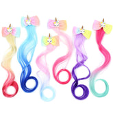 VCEOW unicorn hair clip in rainbow colors offers quick, playful outfit options.