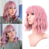 VCKOVCKO Pastel Wavy Wig front view for natural look and everyday styling.