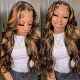 Veally body wave highlight wig shows natural hairline for seamless styling