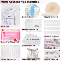 VEAPILS Wedding Day Emergency Kit for Bride retractable hair brush with mirror for last-minute styling checks.