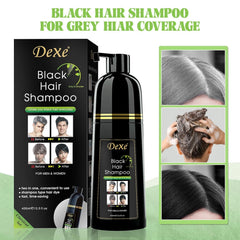 Vedora Instant Black Hair Shampoo application showing quick 5-10 minute color at home