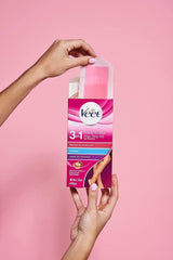 Veet ready-to-use wax strips in action for quick hair removal