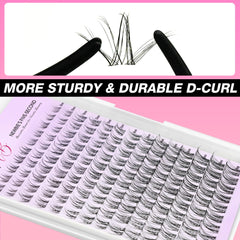 VEYESBEAUTY Aliva five-second clusters for fast, beginner-friendly lash setup.