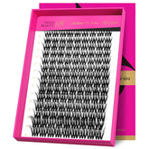 VEYESBEAUTY lash clusters close-up shows fluffy 3D layered lashes for a natural boost.
