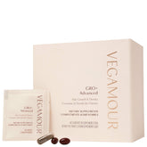 VEGAMOUR GRO+ bottle closeup showing premium packaging for daily hair support.