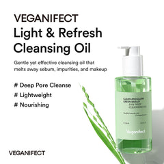 VEGANIFECT Hydrating Cleansing Oil emulsifies to silky milk for effortless rinse