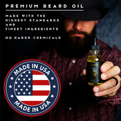 Veien beard oil massage shows targeted hydration under the beard area.