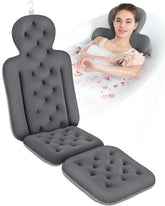 VEILS bath pillow offers full-body support for a relaxing soak with stable placement.