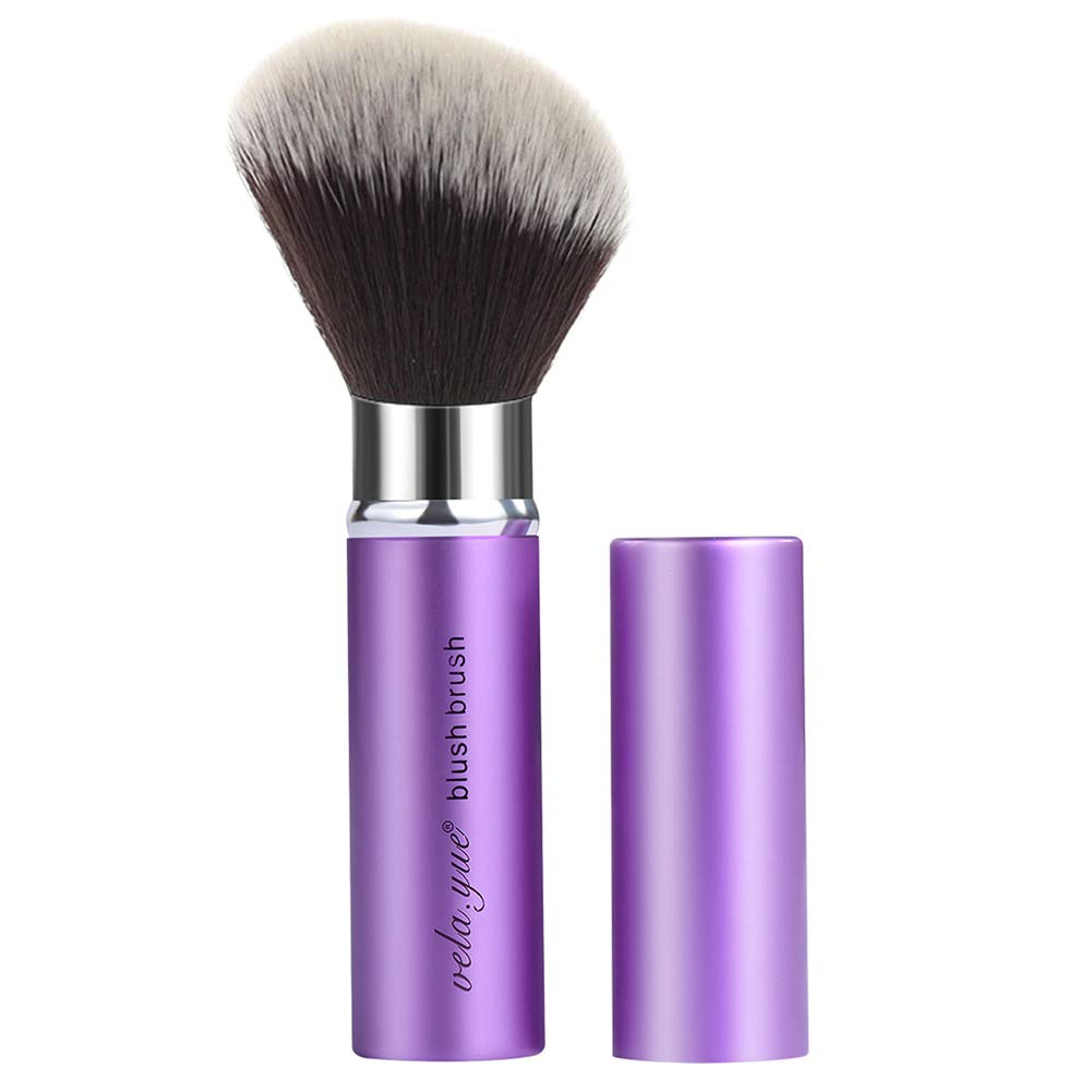 Vela.Yue brocha retráctil para colorete, ideal para retoques en cualquier lugar.