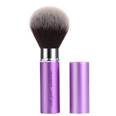 Vela.Yue retractable face kabuki brush in violet aluminum case for portable powder application