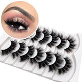 Veleasha wispy faux mink lashes in a 7-pair pack for natural cat-eye looks.