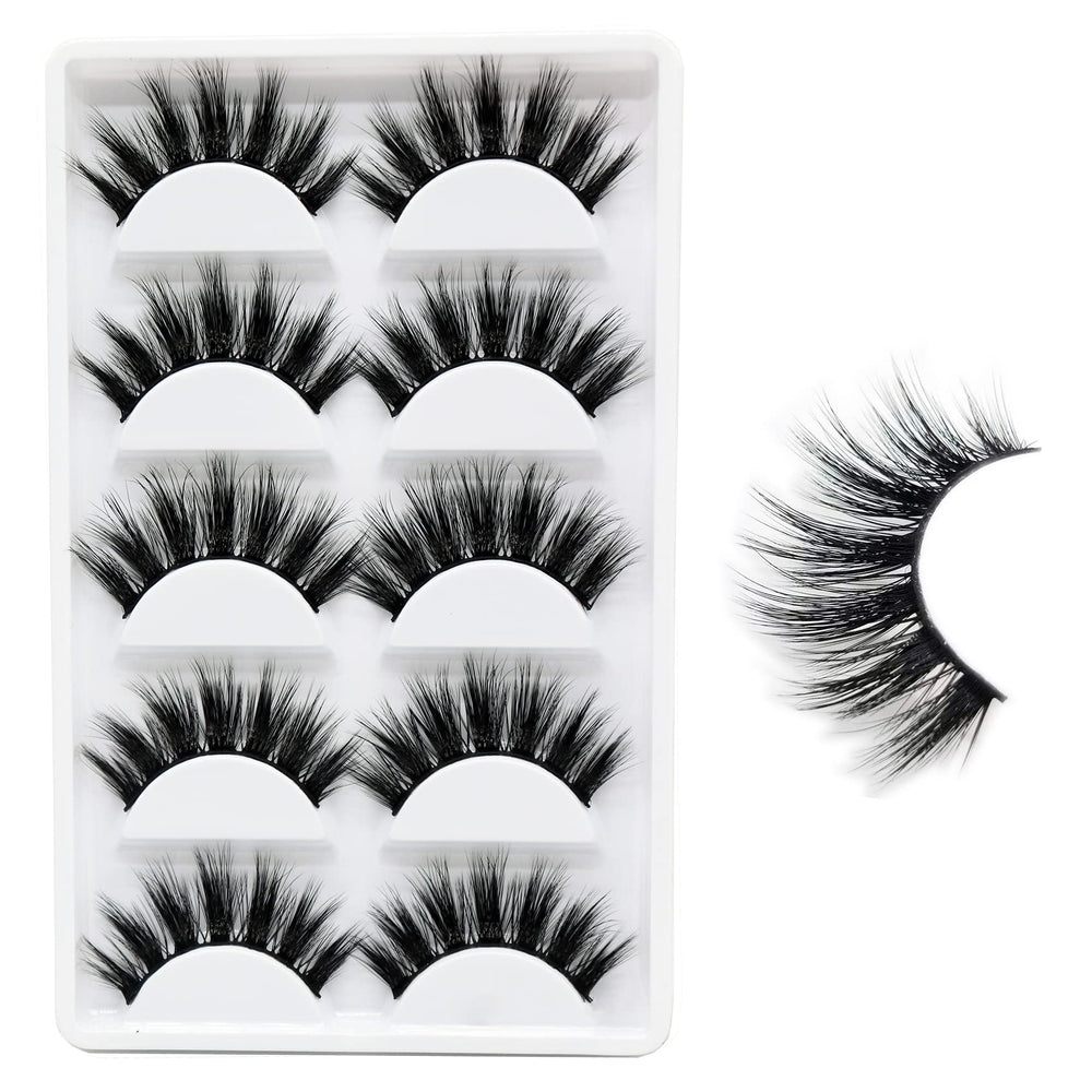 Veleasha Lashes 5D fluffy band close-up for lightweight daily wear.