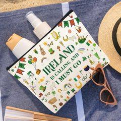 VeloKomo travel-sized makeup bag in hand demonstrates compact carry for luggage
