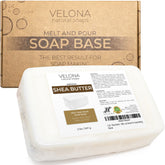 Velona 2lb Shea Butter Melt and Pour Base packaging ready for easy DIY soap making.