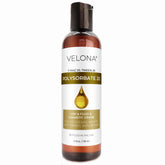 Velona Polysorbate 20 bottle for oil–water emulsions in skincare.