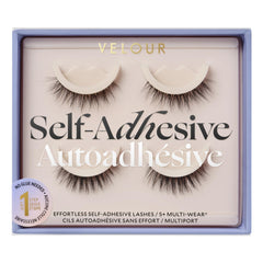 Velour Effortless Self Adhesive Eyelashes pack ready for quick, mess-free glam.
