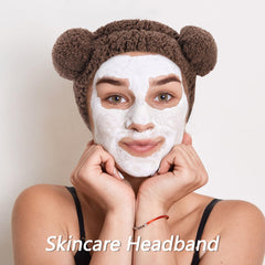 VELSCRUN hair clip secures headband during facial routines.