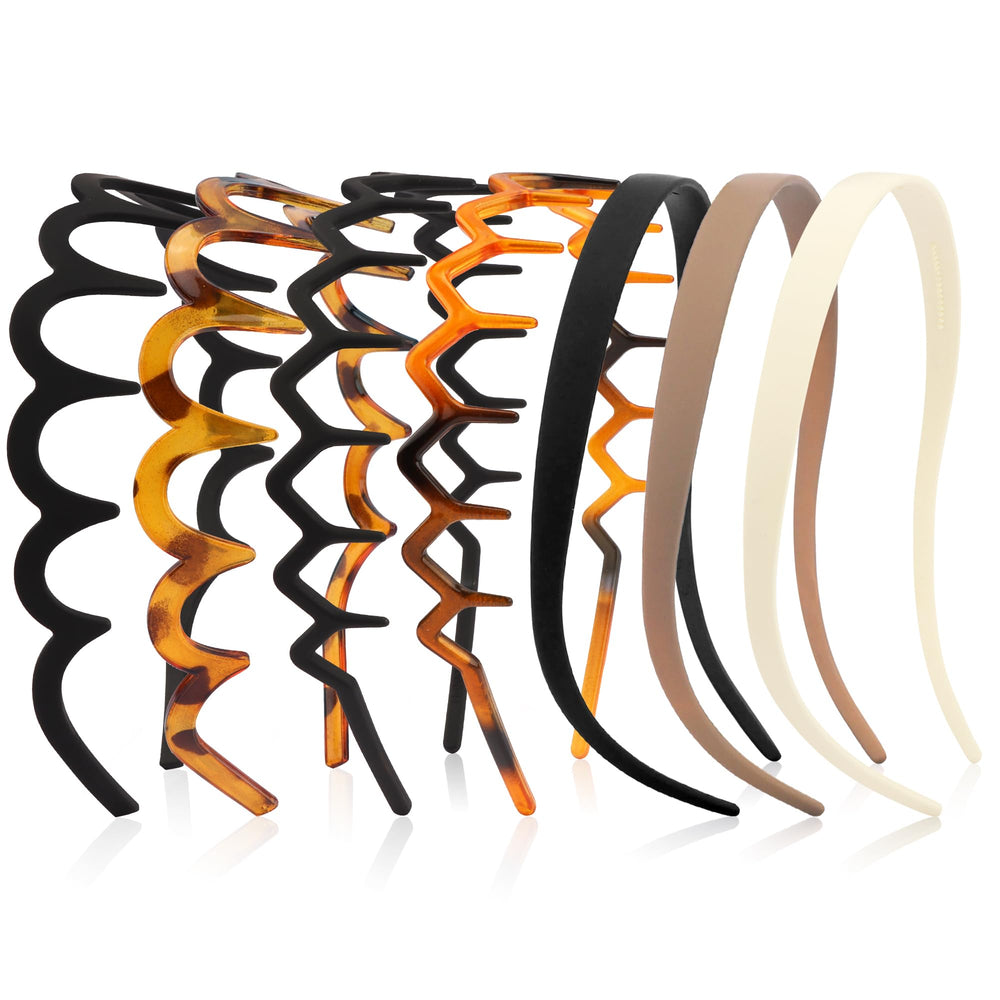 VELSCRUN headband brown zigzag front view for secure all-day wear
