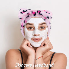 VELSCRUN spa headband with bow top adds cute flair while washing