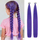 Vemet purple pony tail 26-inch packaging display for quick cosplay prep