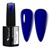 Esmalte gel VENALISA azul rey, botella visible para color intenso en uñas