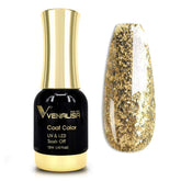 VENALISA gel nail polish bottle with gold cap for luxurious at-home manicure.