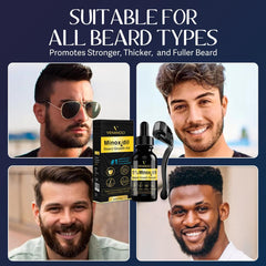 Venanoci beard growth serum on skin for fuller look.