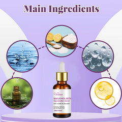 Venature Bakuchiol serum dropper closeup showing precise, gentle application.