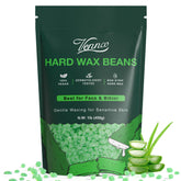 VENNCO Hard Wax Beads close-up showcasing aloe infusion for sensitive skin.