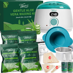 VENNCO waxing kit digital warmer in use for at-home waxing with controlled heat