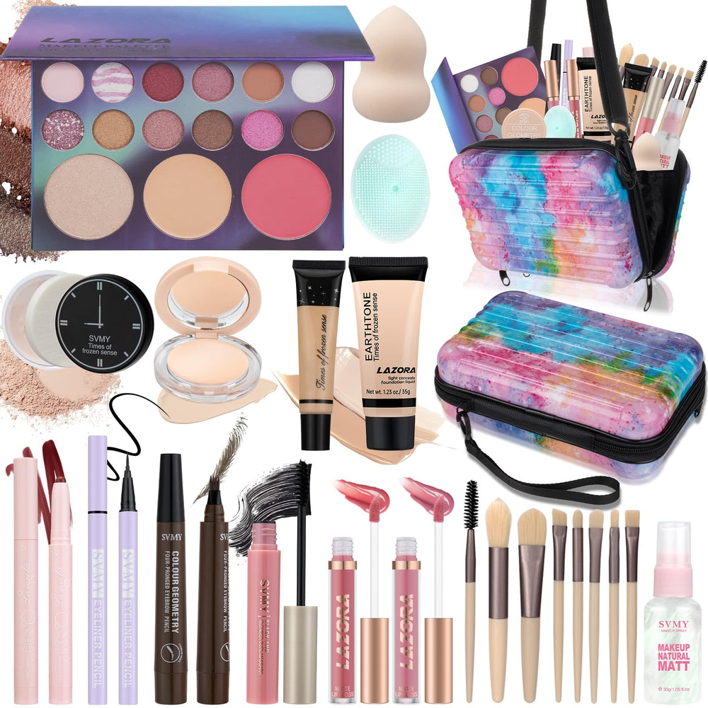 Venshun makeup kit teens full-face collection demonstrates beginner-friendly cosmetics for daily routines.