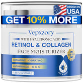 Vepxzory face moisturizer bottle closeup, highlighting hydrating daily use.