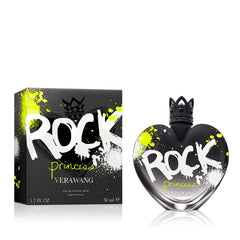 Vera Wang Rock Princess bottle close-up highlights sleek design and edgy vibe.